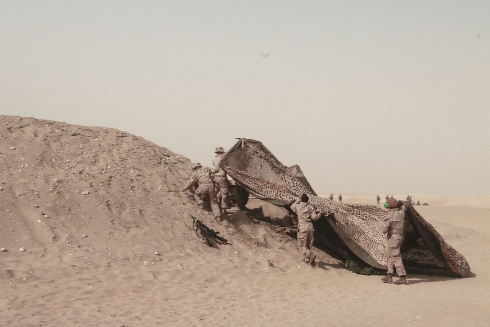 TACR: 15th MEU Marines, Sailors continue forward operating base set up at Camp Buehring, Kuwait