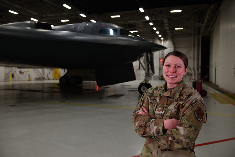 Team Whiteman's Tech. Sgt. Jessica Gibson joins Super Bowl LV flyover ground crew