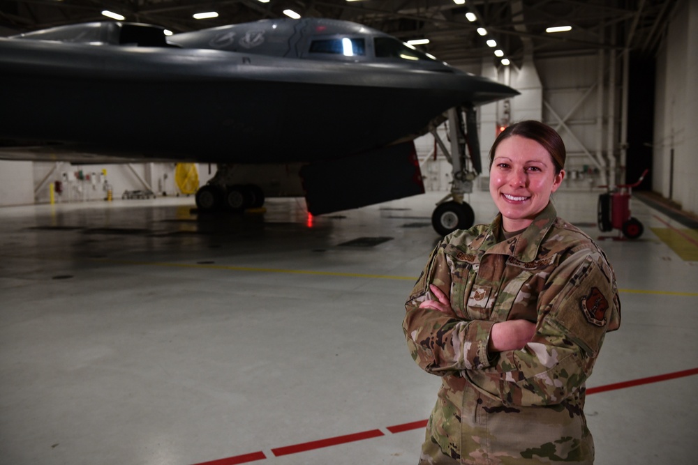 Team Whiteman's Tech. Sgt. Jessica Gibson joins Super Bowl LV flyover ground crew