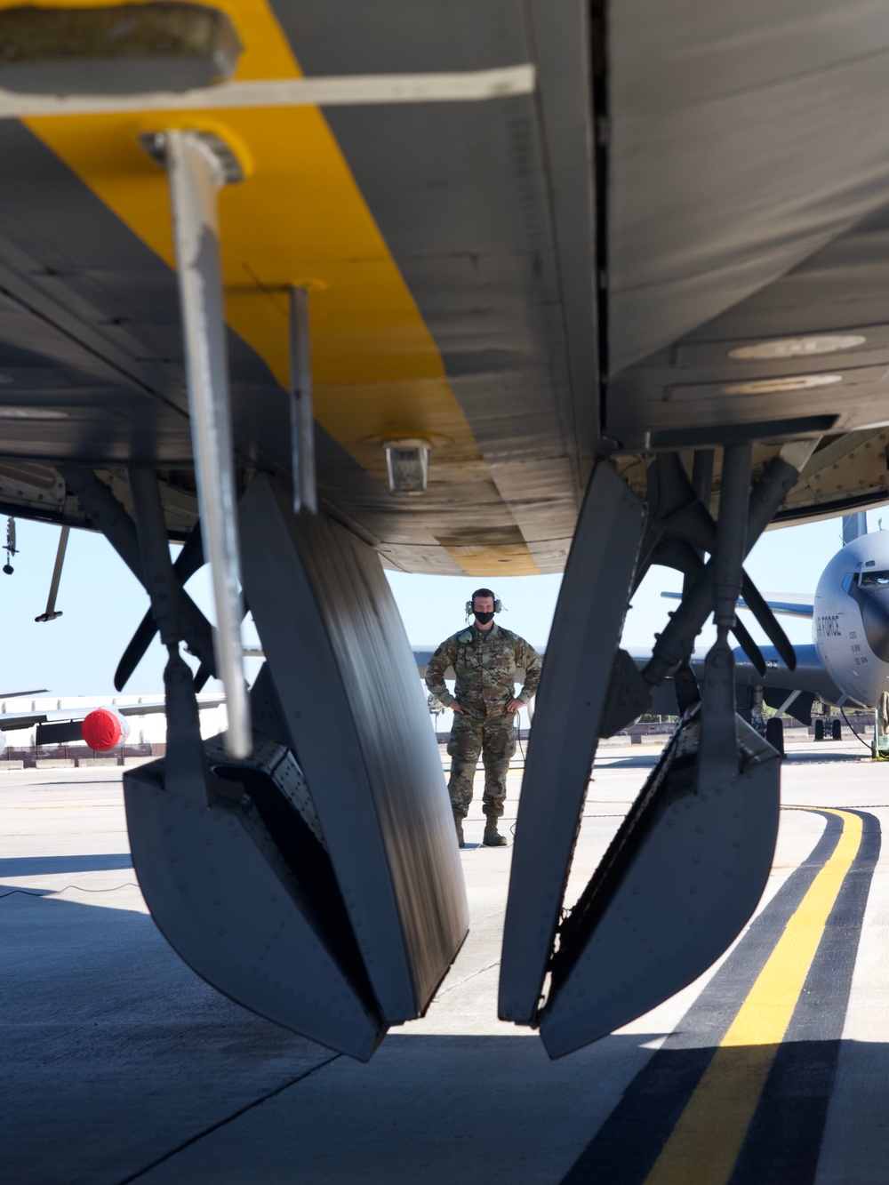 Crew chief on the flightline