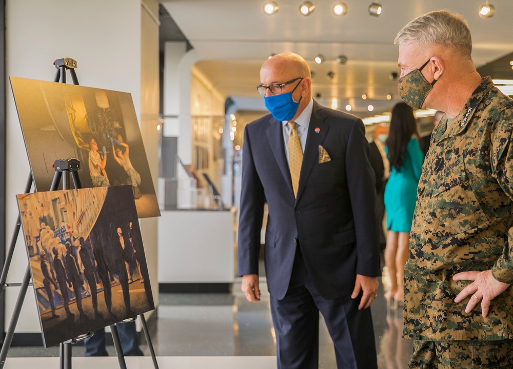 CENTCOM commander visits Tampa International Airport’s military art display