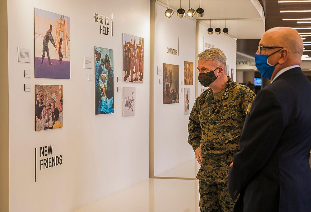 CENTCOM commander visits Tampa International Airport’s military art display