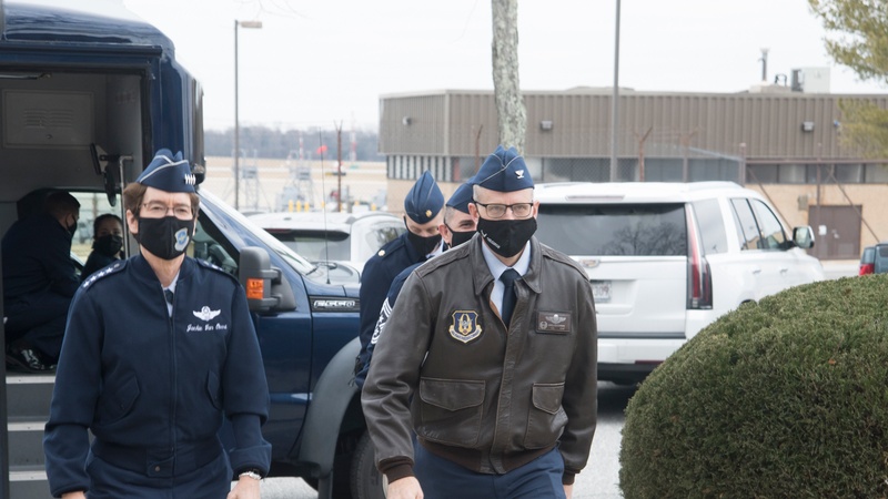 AMC commander meets 459th Air Refueling Wing top leaders