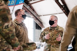 18th AF commander, command chief visit Showcase Wing