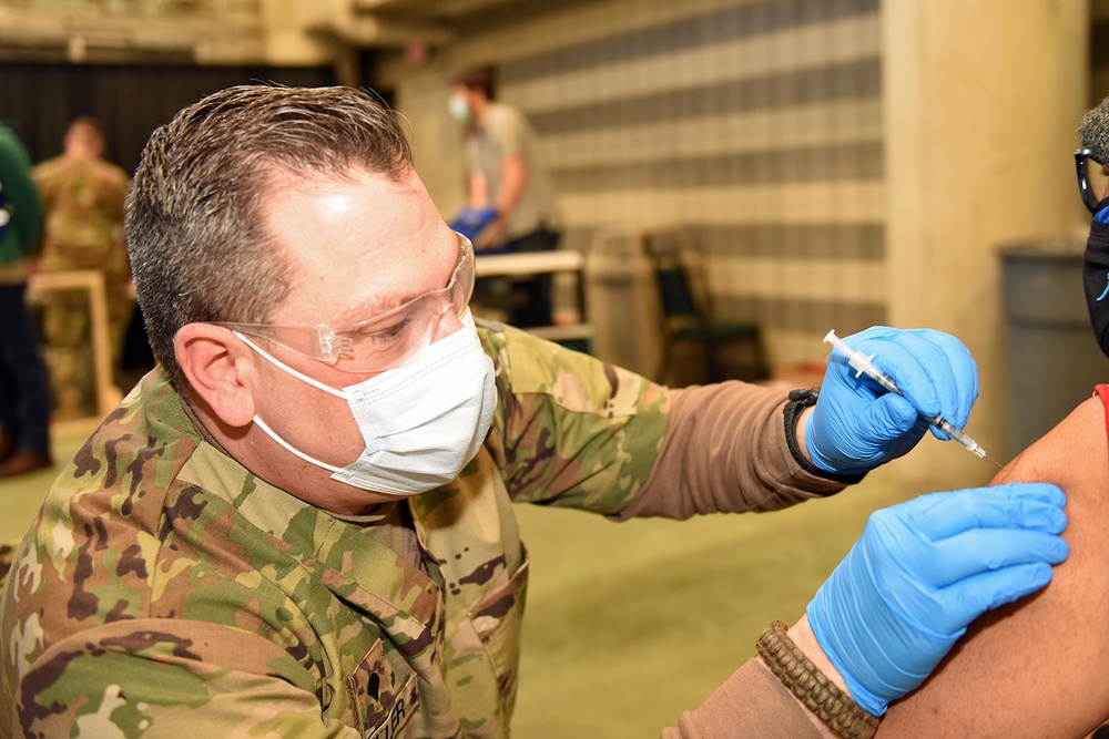 Michigan’s Task Force Spartan, Administers the COVID-19 Vaccine