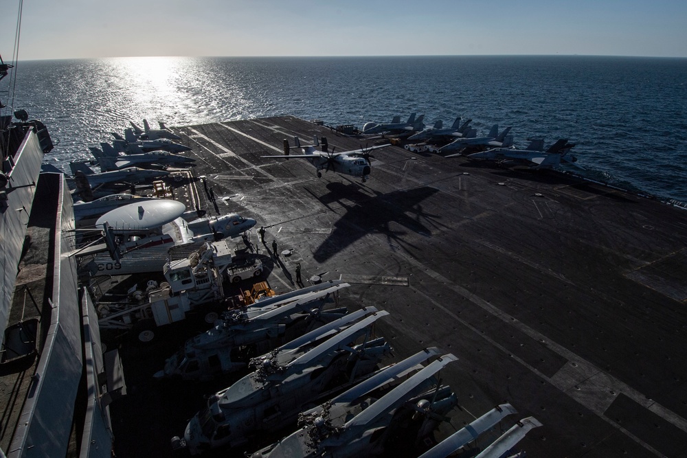 AC-2 Greyhound Prepares to Land on the Flight Deck