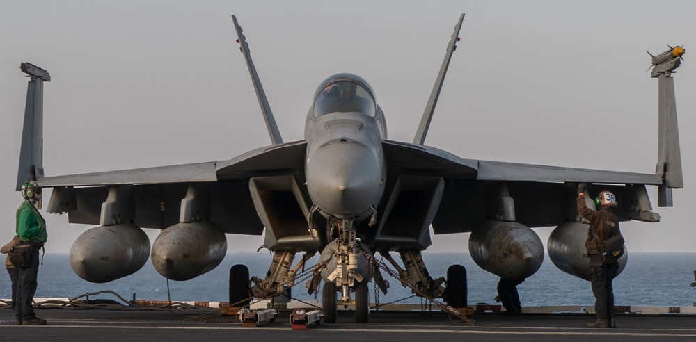 Super Hornet Rests On Flight Deck