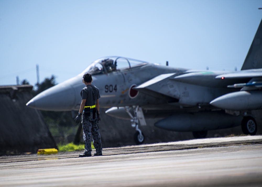 Koku-Jieitai Arrive at Andersen AFB for Cope North 21