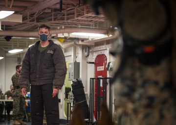 31st MEU military working dog demonstrates skills at sea