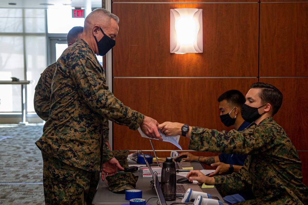 Pendleton leaders receive second dose of COVID-19 vaccine