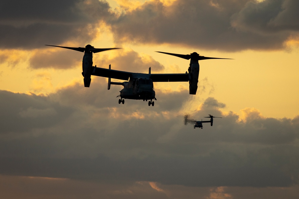 Flight operations aboard the USS America