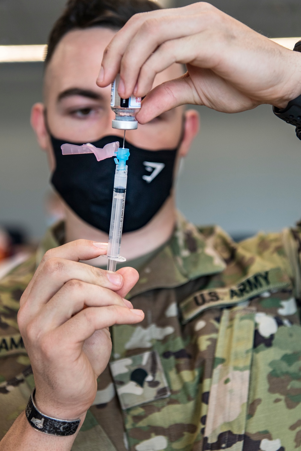 Michigan National Guard, Administers the COVID-19 Vaccine to front line workers.