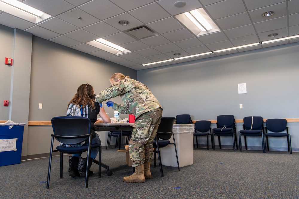 Michigan National Guard, Administers the COVID-19 Vaccine to front line workers.