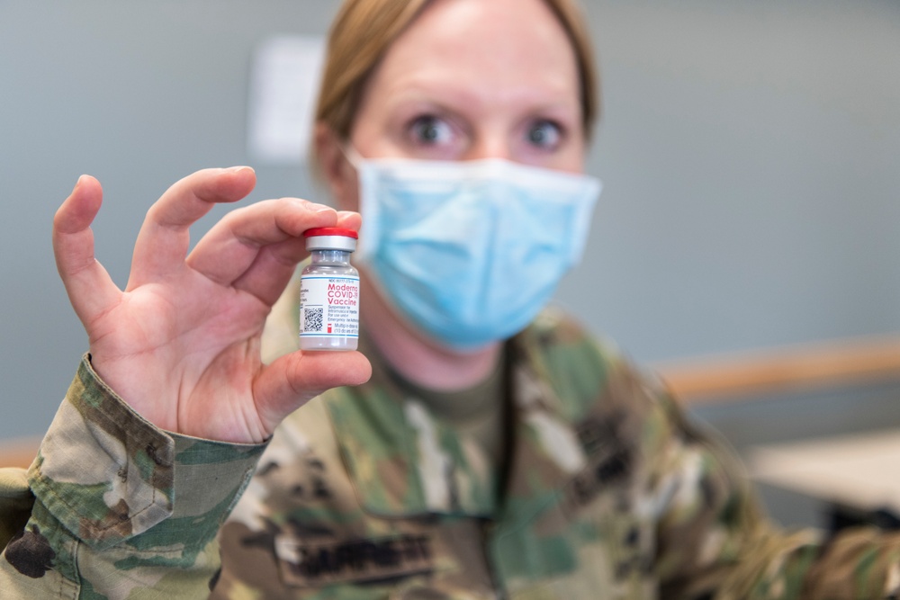 Michigan National Guard, Administers the COVID-19 Vaccine to front line workers.