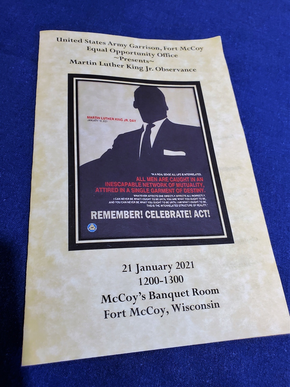 Fort McCoy holds 2021 Martin Luther King Jr. Day of Service observance