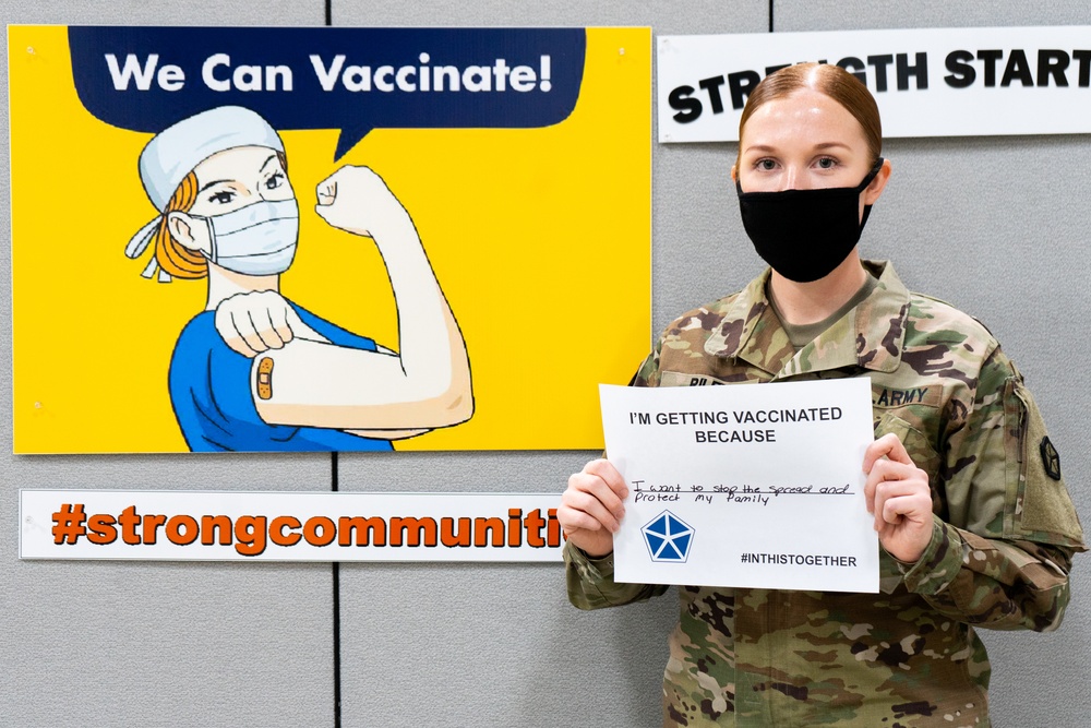 Spc. Carli Riley Recieves the Moderna COVID-19 Vaccine