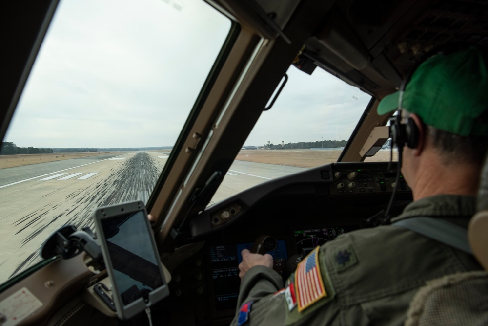 KC-46 A Pegasus, Four F-15 E Strike Eagles hookup for refueling operations