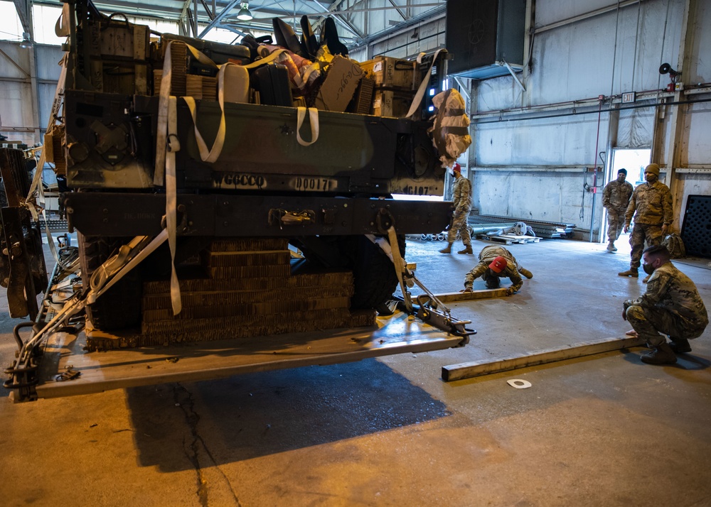 82nd Airborne Division Riggers Prepare Heavy Drops at JBC