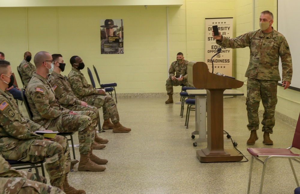 Command Sgt. Maj. Lombardo Visits the 451st ESC