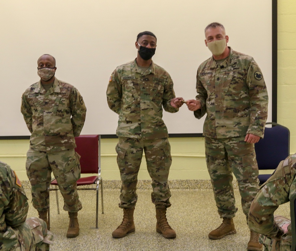 Command Sgt. Maj. Lombardo Visits the 451st ESC