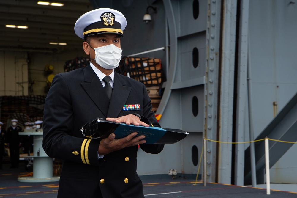 USS Carl Vinson (CVN 70) Conducts a Burial at Sea Ceremony