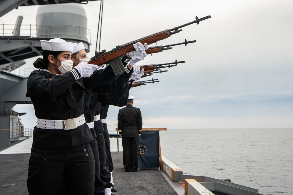 USS Carl Vinson (CVN 70) Conducts a Burial at Sea Ceremony