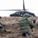 Turkish KFOR troops ride Blackhawk to conduct ABL patrol
