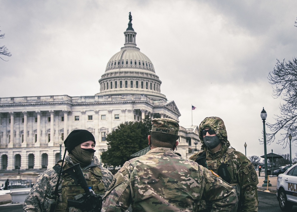 Col. Chris McKinney checks on Troops
