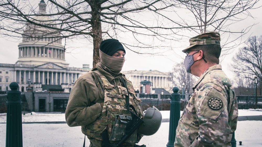 Col. Chris McKinney checks on Troops