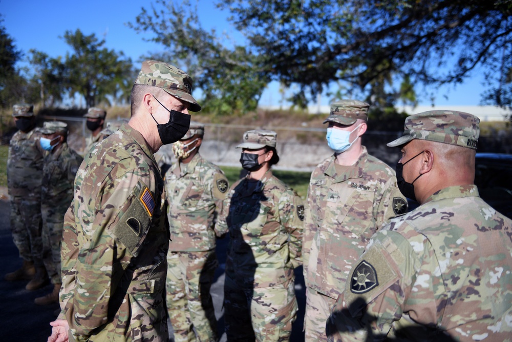 Gen. Hokanson vaccination site visit