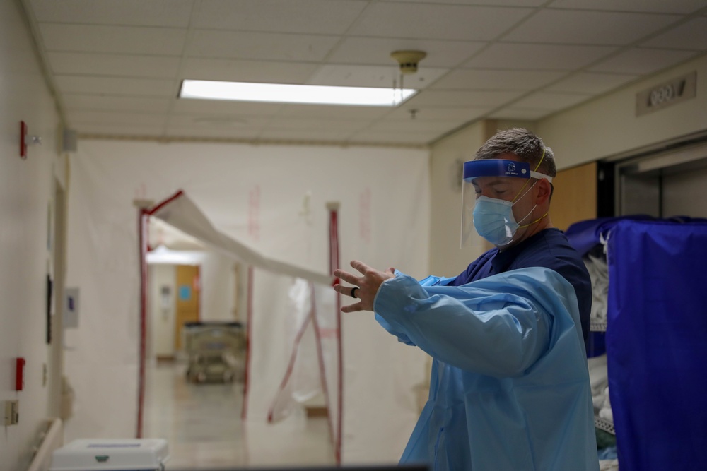 Army medical provider supports staff at Riverside COVID unit