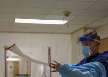 Army medical provider supports staff at Riverside COVID unit