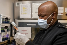 Recruiting Headquarters Receives COVID Vaccine