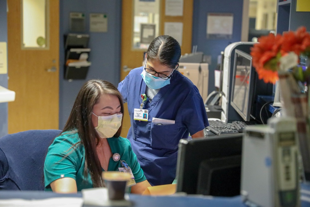 Army nurse supports Riverside hospital staff