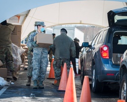 Connecticut Air National Guard supports food distribution at Rentschler Field