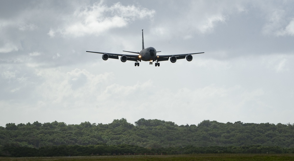 Iowa Air National Guard KC-135 land at Andersen Air Force Base