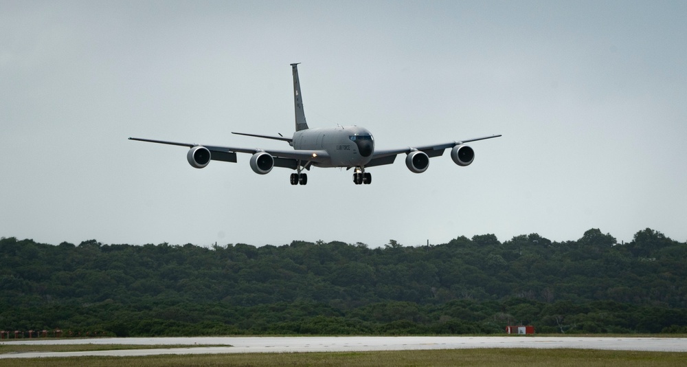 Iowa Air National Guard KC-135 land at Andersen Air Force Base