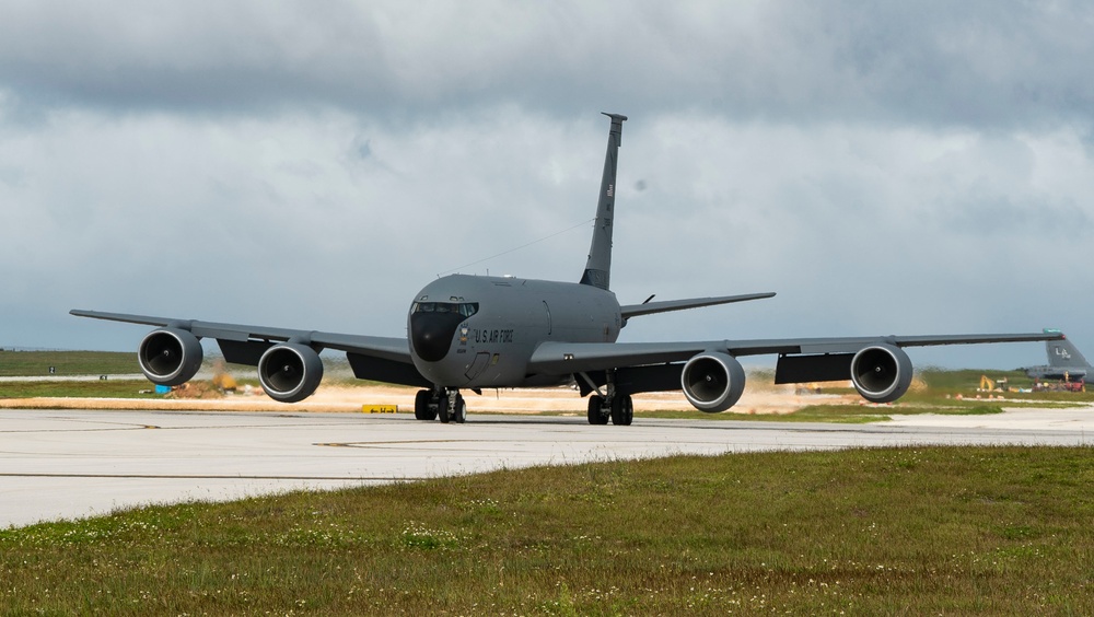 Iowa Air National Guard KC-135 land at Andersen Air Force Base