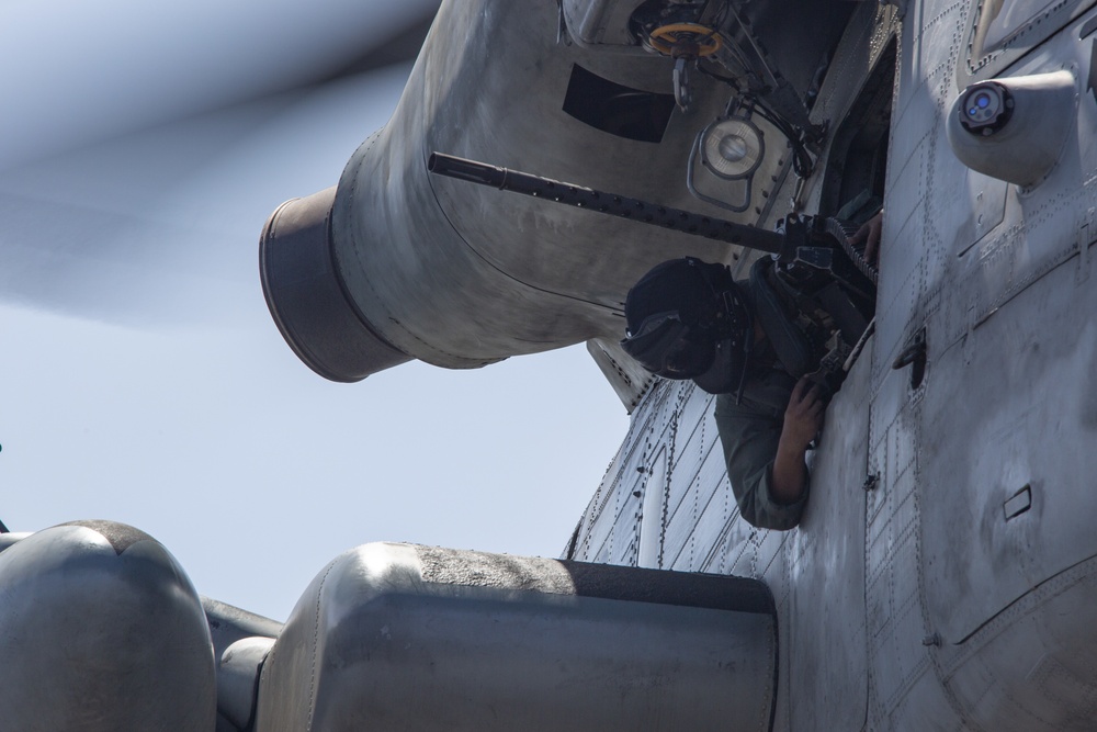 VMM-164 (Rein) Marines conduct vertical resupply aboard USS Makin Island