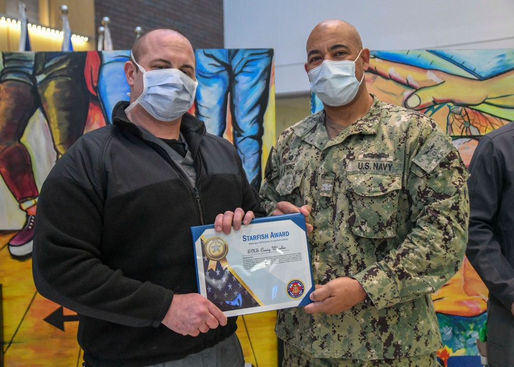 NMCCL Staff members receive Starfish Awards.