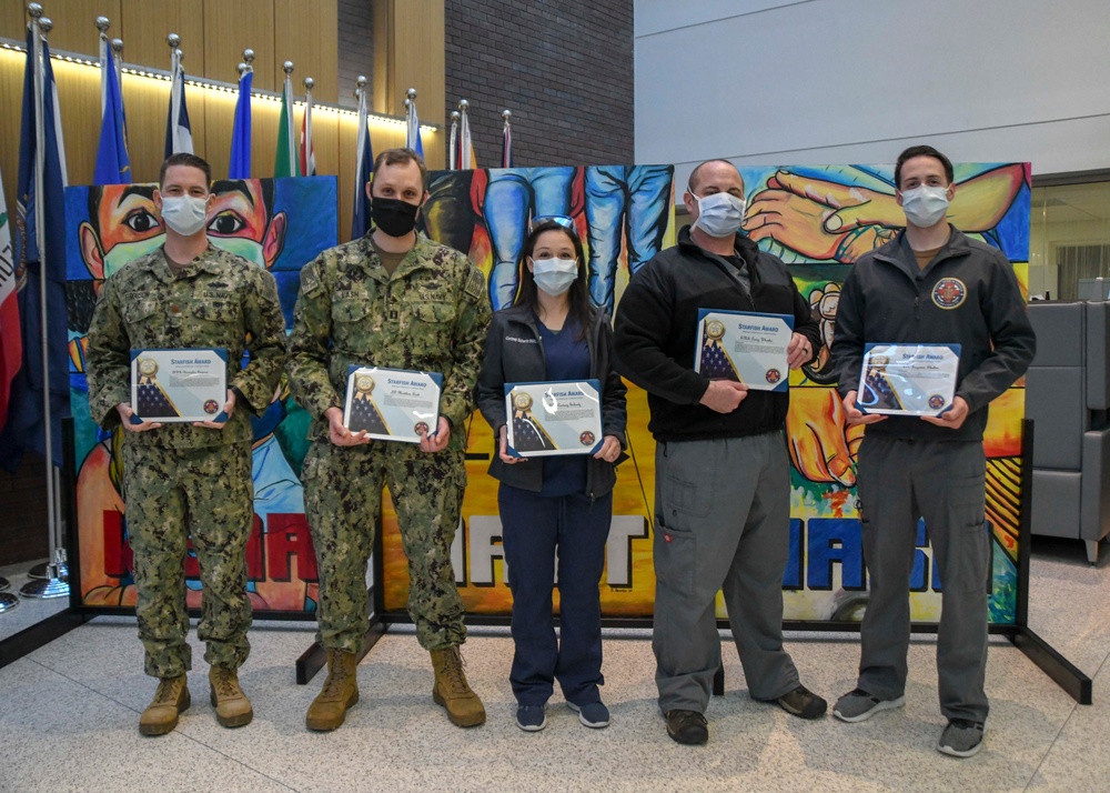 NMCCL Staff members receive Starfish Awards.