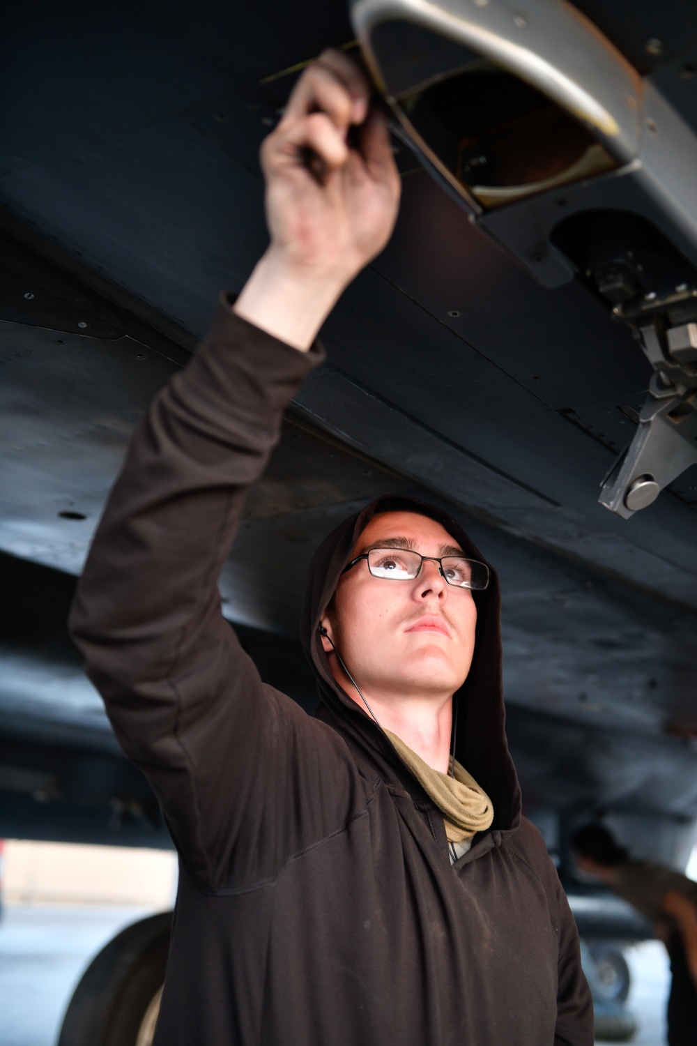 Members of the 332 Air Expeditionary Wing Perform Routine Maintenance