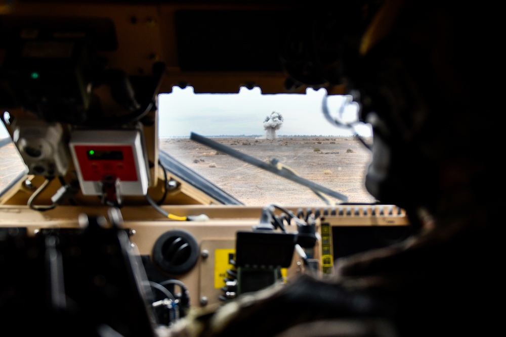 Members of the 332 Air Expeditionary Wing EOD Perform Ordnance Disposal