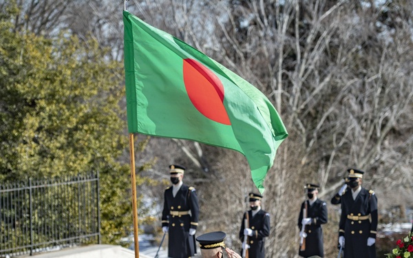 Chief of Army Staff of the Bangladesh Army Aziz Ahmed Participates in an Army Full Honors Wreath-Laying Ceremony at the Tomb of the Unknown Soldier