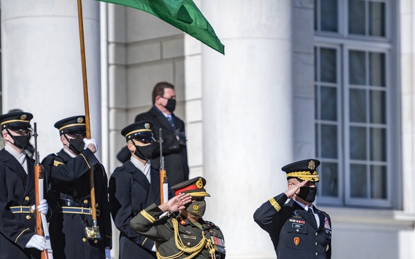 Chief of Army Staff of the Bangladesh Army Aziz Ahmed Participates in an Army Full Honors Wreath-Laying Ceremony at the Tomb of the Unknown Soldier