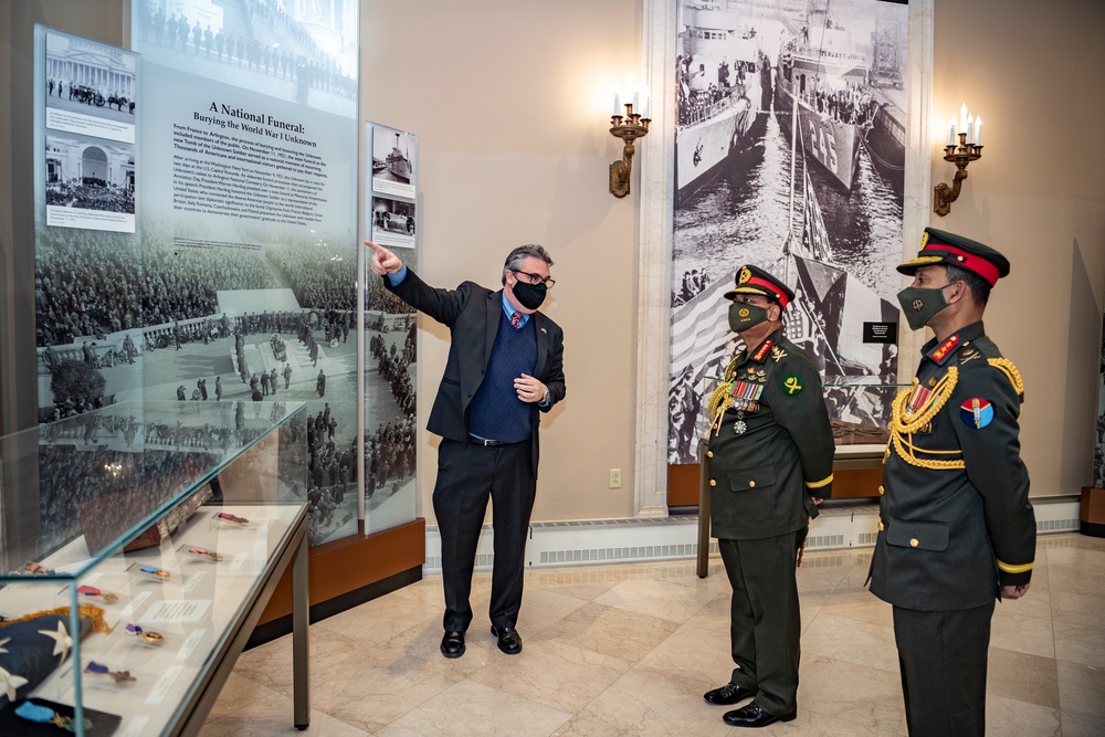 Chief of Army Staff of the Bangladesh Army Aziz Ahmed Participates in an Army Full Honors Wreath-Laying Ceremony at the Tomb of the Unknown Soldier