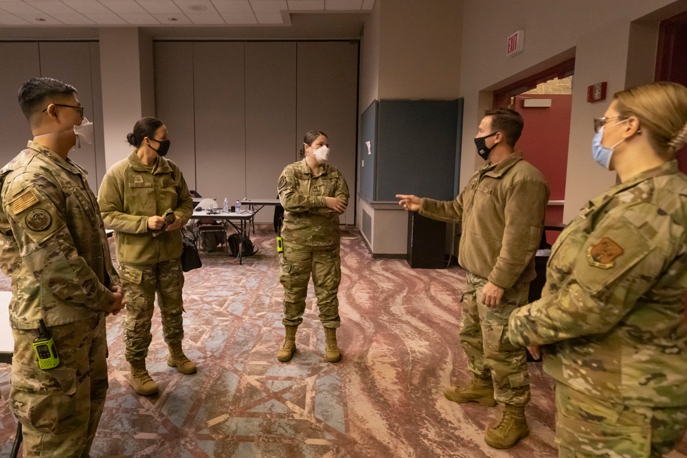Airmen support COVID-19 Mega-Site vaccinations