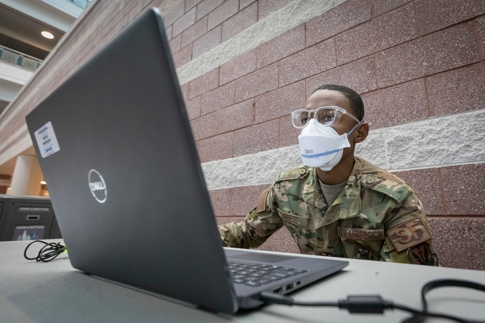 Airmen support COVID-19 Mega-Site vaccinations