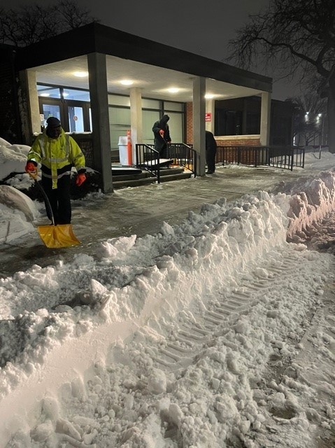 Fort Hamilton perseveres through winter storm