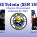 USS Toledo Change of Command